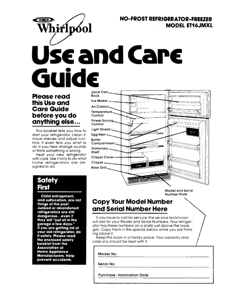 Whirlpool ET16JMXL User manual