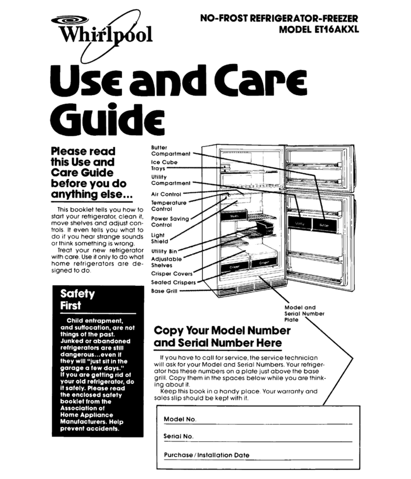 Whirlpool ET16AKXL User manual Whirlpool ET16AKXL User manual