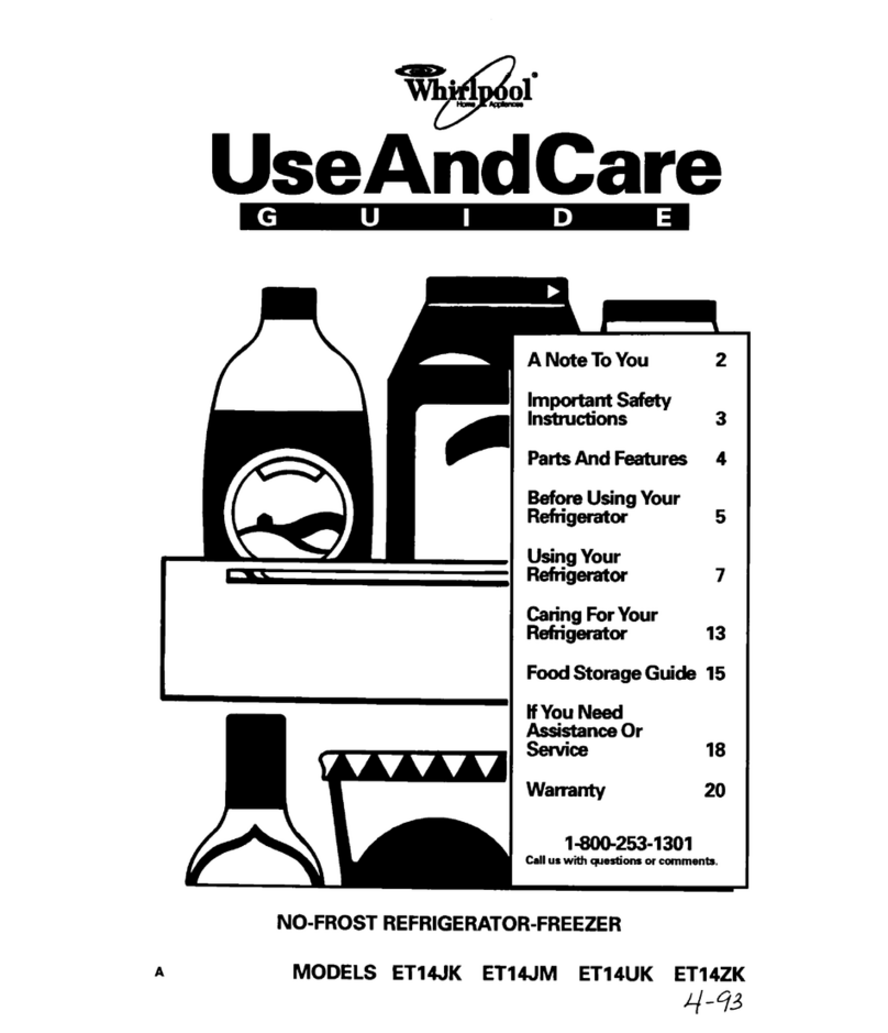 Whirlpool ET14JM Use and care guide