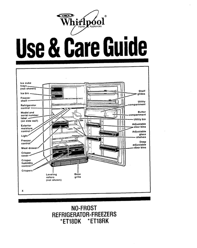 Whirlpool ET18RK User manual