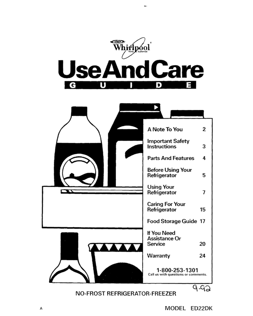 Whirlpool EDZZDK User manual