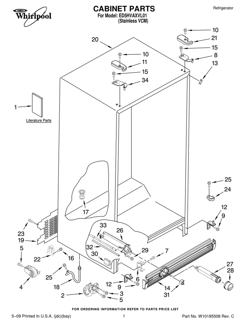 Whirlpool ED5HVAXVL01 parts list