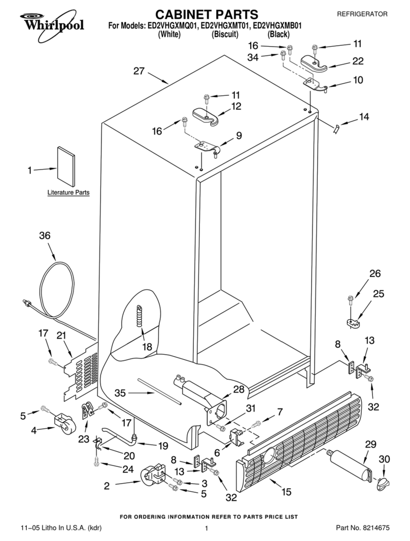 Whirlpool ED2VHGXMB01 parts list