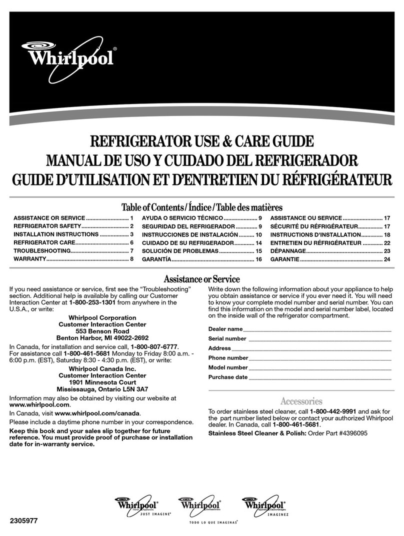 Whirlpool ED2GTKXNQ00 Use & care guide