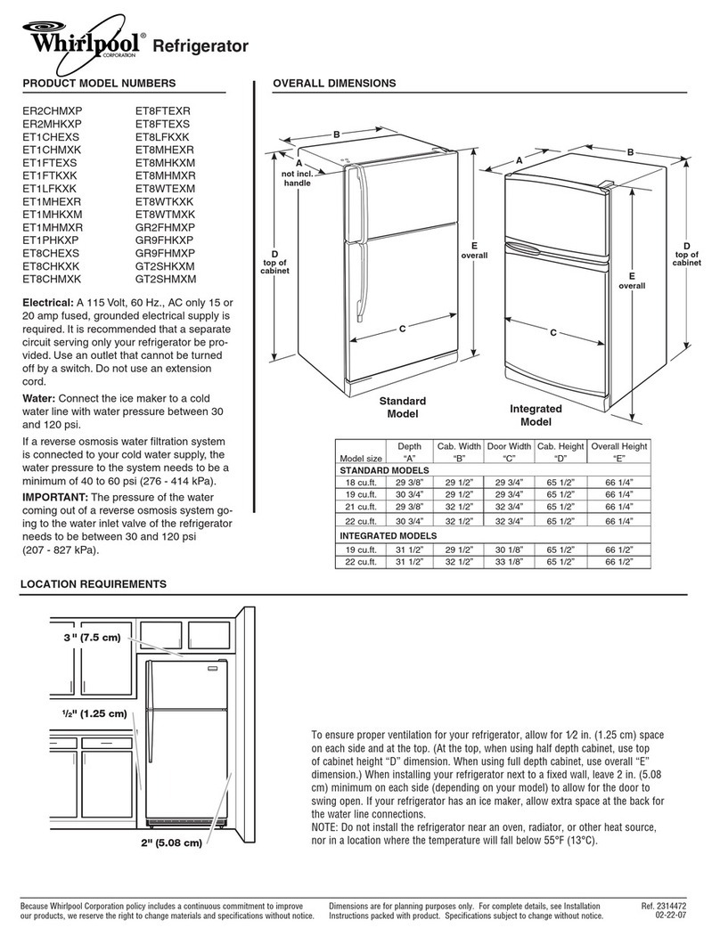 Whirlpool ET1MHEXR User instructions