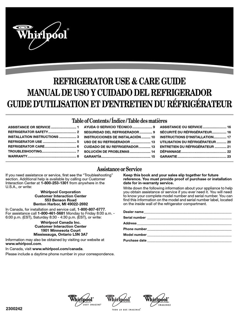 Whirlpool EL02CCXPB00 Use & care guide