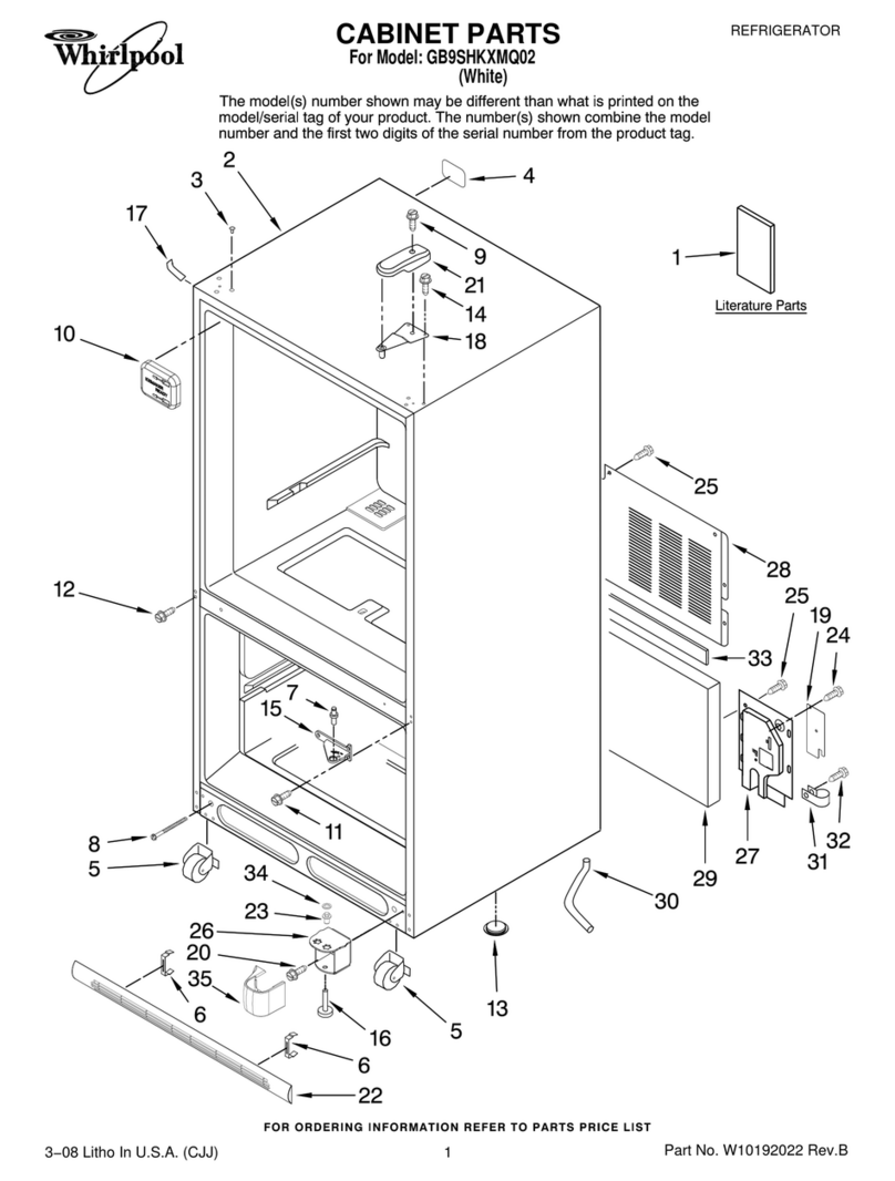 Whirlpool GB9SHKXMQ02 User manual