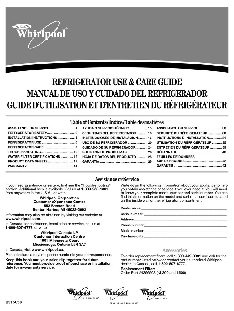 Whirlpool GC1SHAXMB00 Use & care guide Whirlpool GC1SHAXMB00 Use & care guide