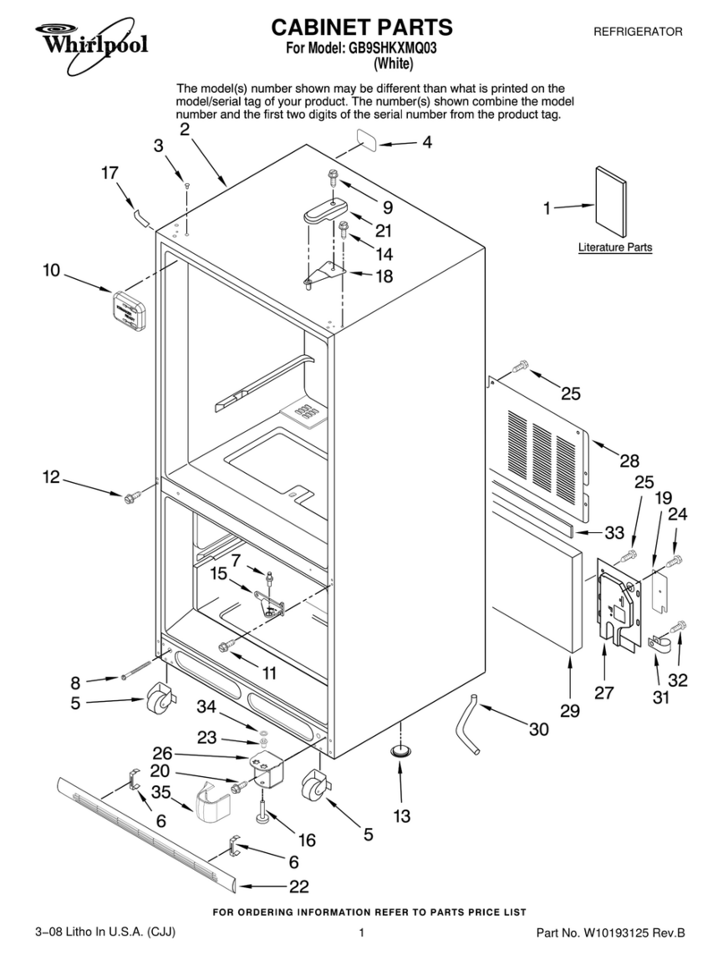 Whirlpool GB9SHKXMQ03 parts manual