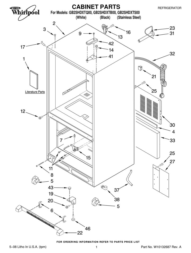 Whirlpool GB2SHDXTB00 parts manual