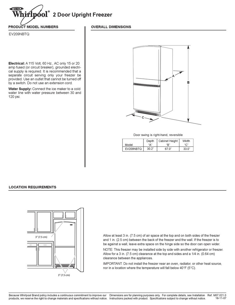 Whirlpool EV209NBTQ User instructions
