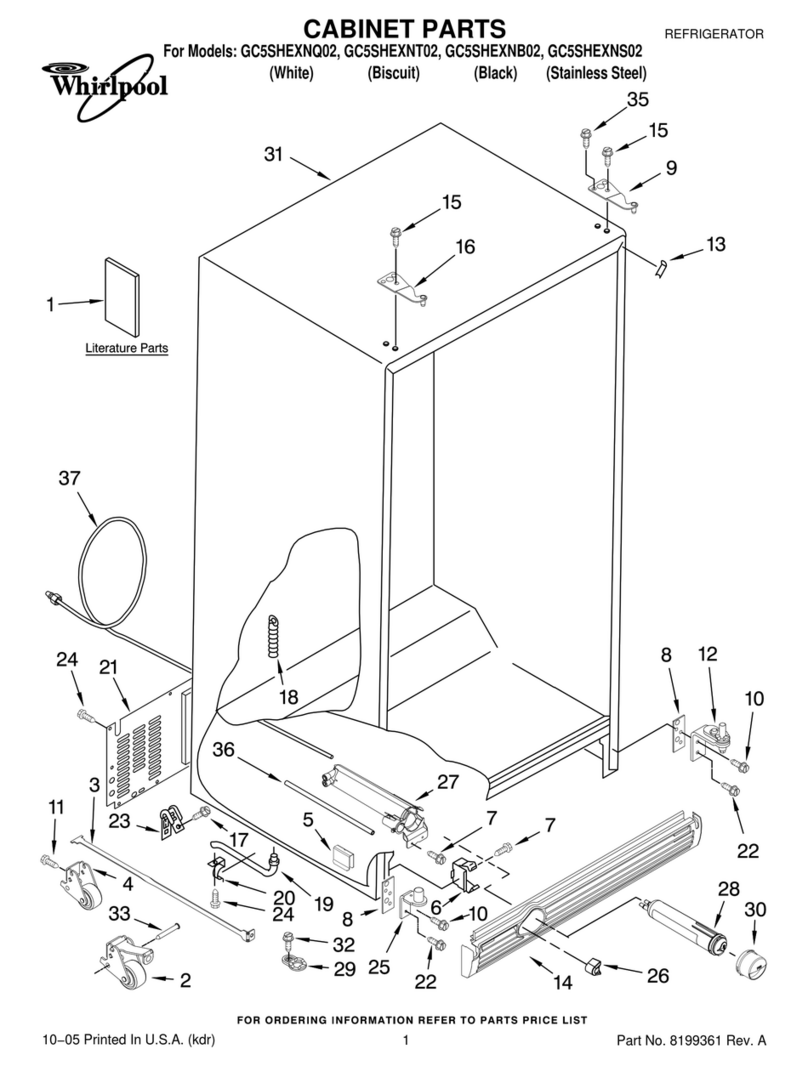 Whirlpool GC5SHEXNB02 parts manual