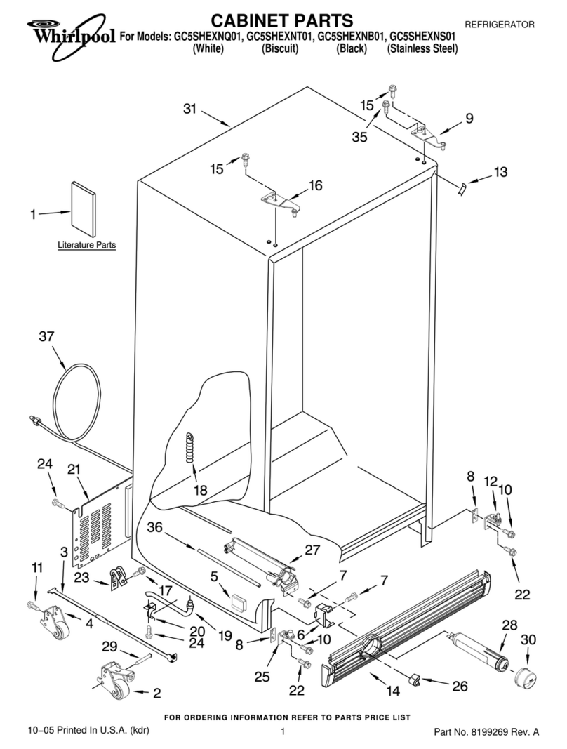Whirlpool GC5SHEXNB01 parts manual