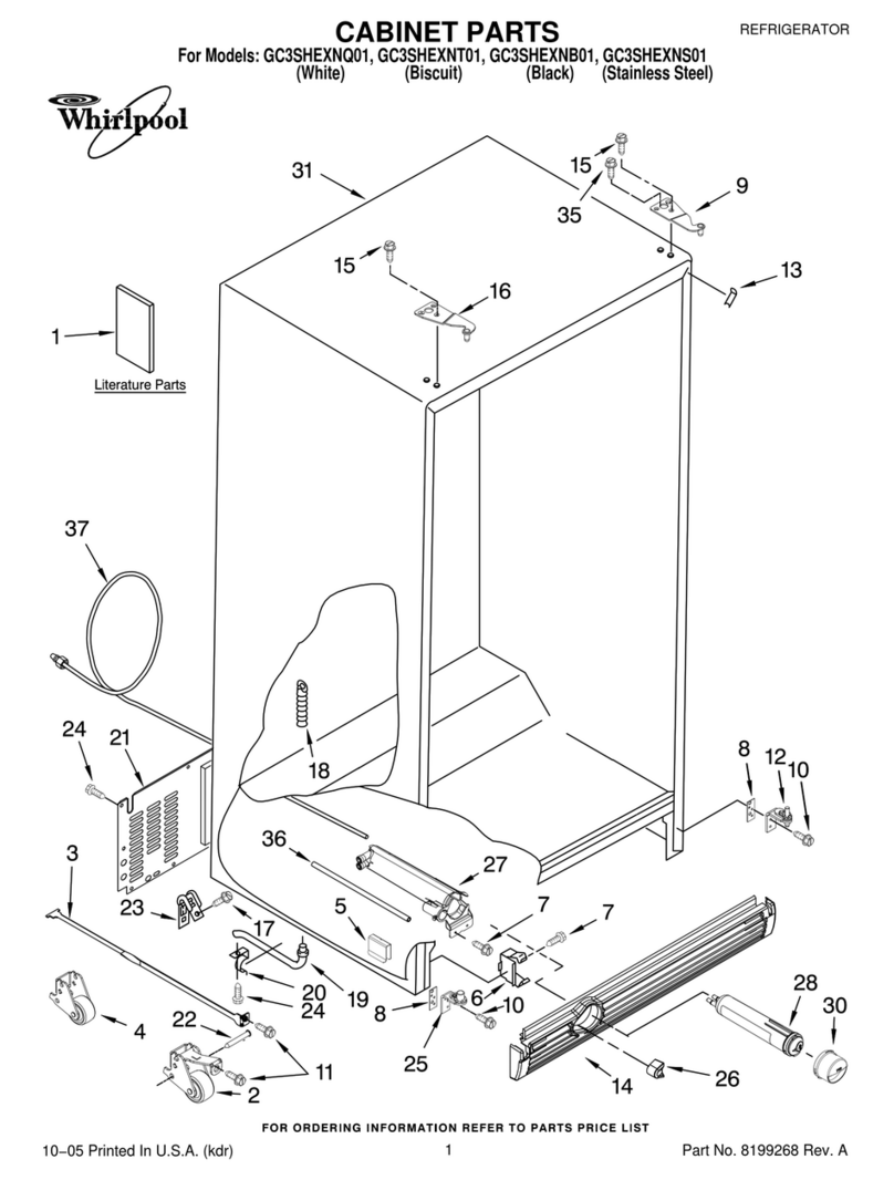 Whirlpool GC3SHEXNB01 parts manual