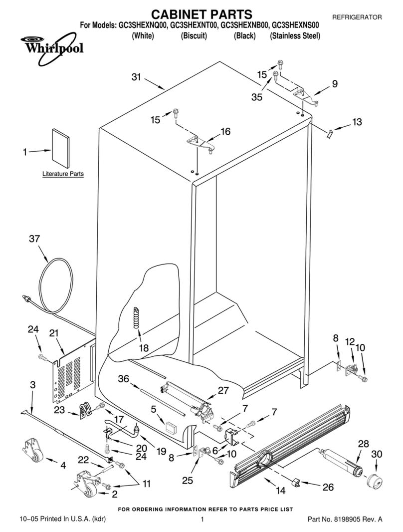 Whirlpool GC3SHEXNB00 parts manual