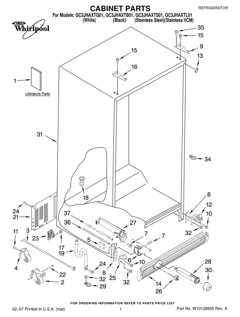 Whirlpool GC3JHAXTL01 parts manual