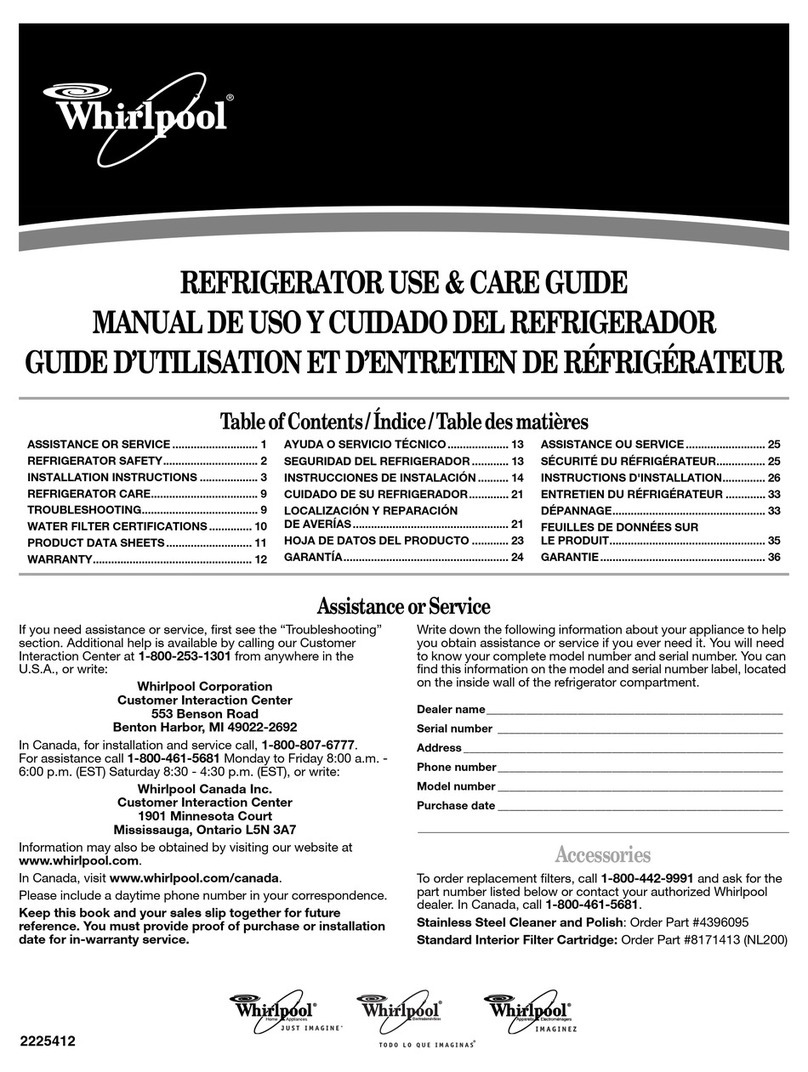 Whirlpool ET8MTKXKQ01 Use & care guide