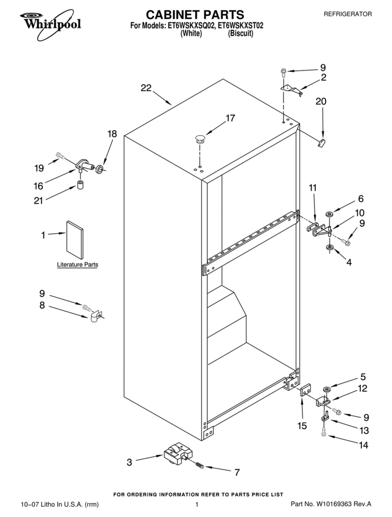 Whirlpool ET6WSKXSQ02 parts manual