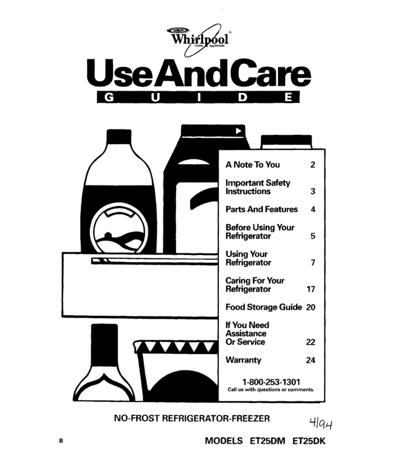 Whirlpool ET25DK User manual Whirlpool ET25DK User manual