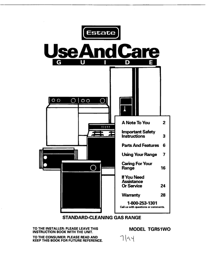 Whirlpool TGR51WO Installation instructions
