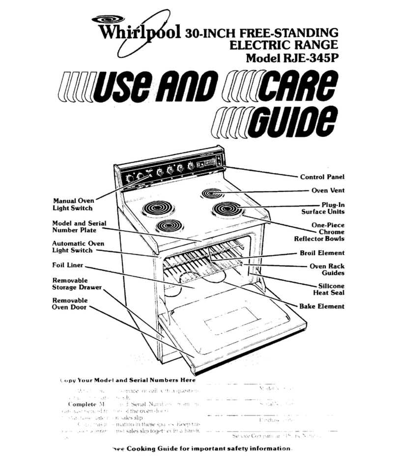 Whirlpool WE-345P Use & care guide