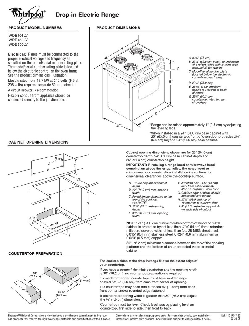Whirlpool WDE150LV Dimension Guide