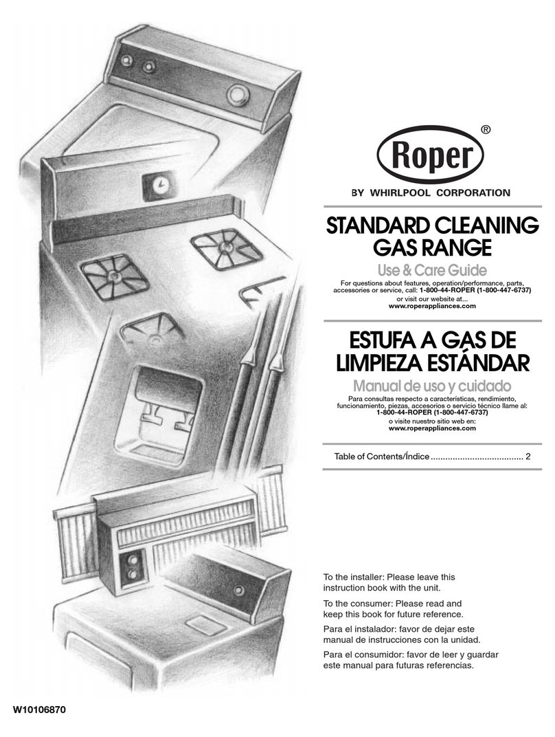 Roper W10106870 User manual Roper W10106870 User manual