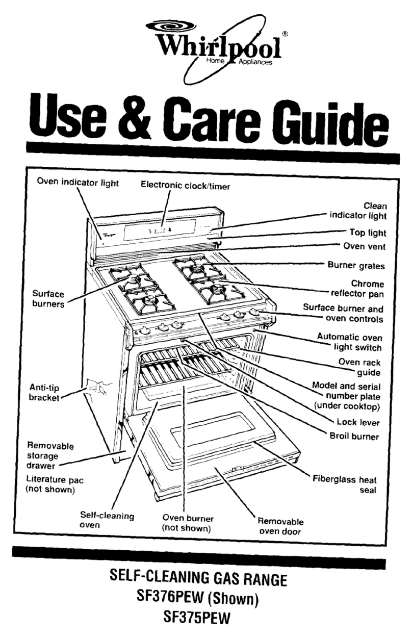 Whirlpool SF376PEW Use and care guide