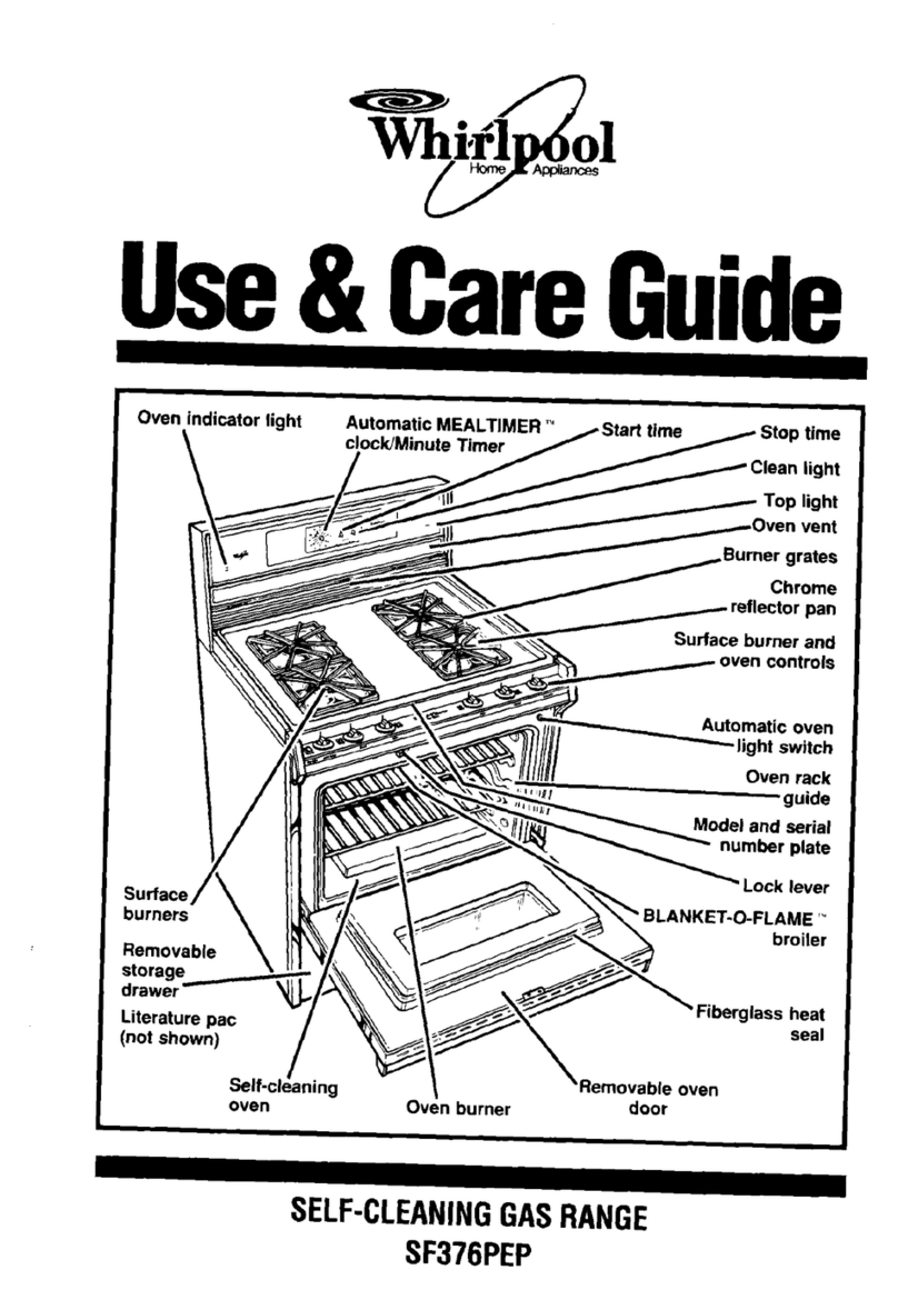 Whirlpool SF376PEP Use and care guide