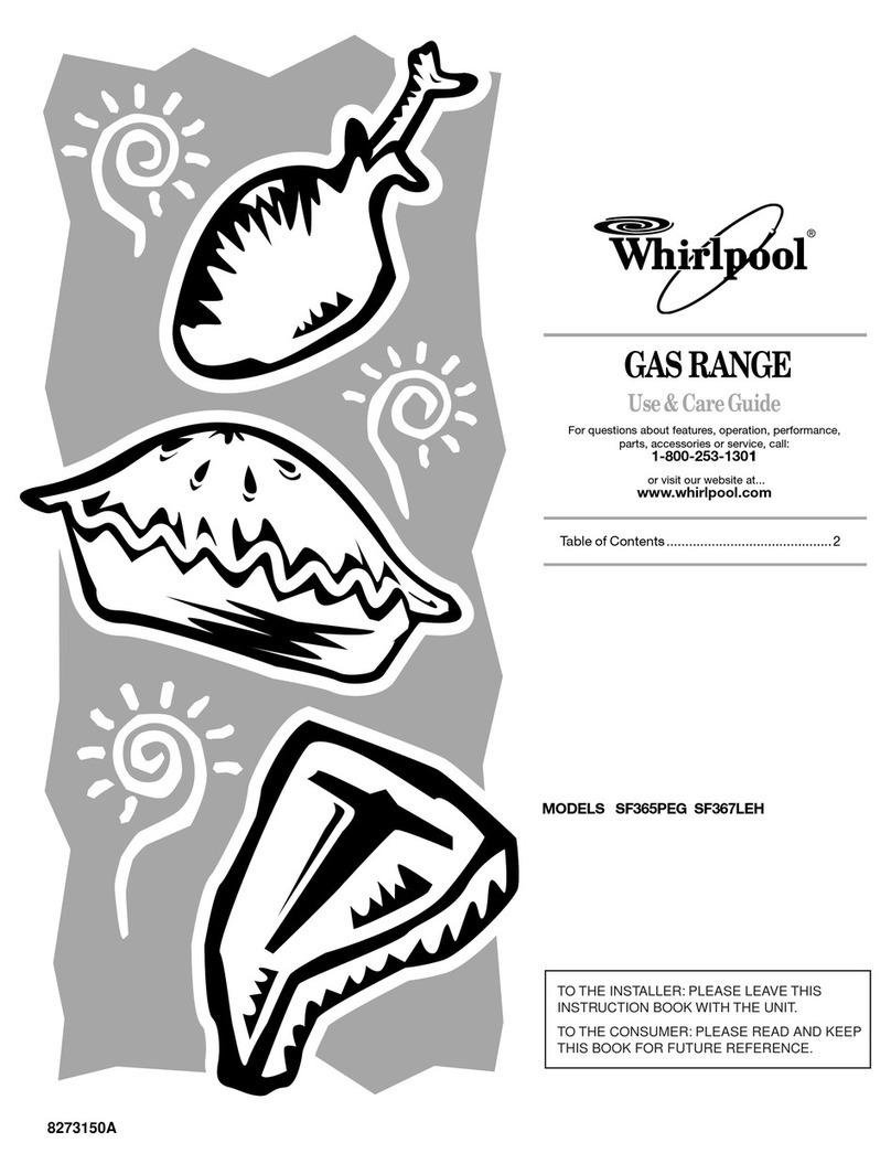 Whirlpool SF367LEH Use and care guide