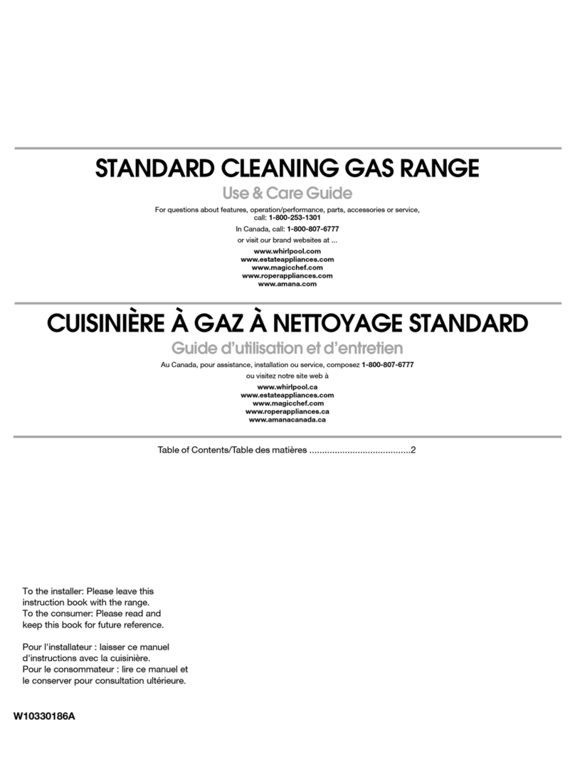 Whirlpool STANDARD CLEANING W10330186A User manual
