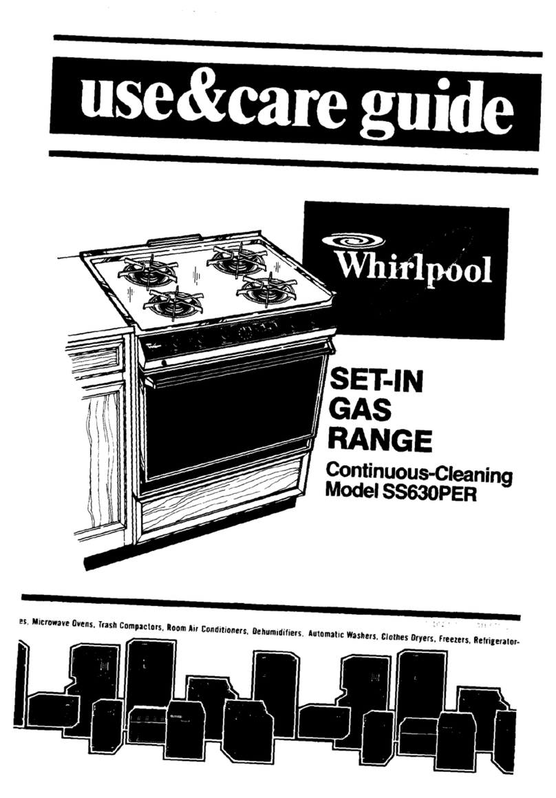 Whirlpool SS63OPER Use and care guide