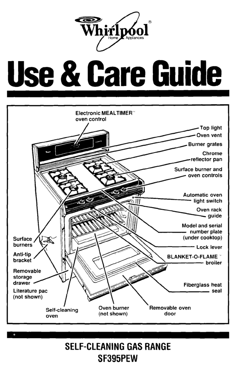 Whirlpool SF395PEW Use and care guide