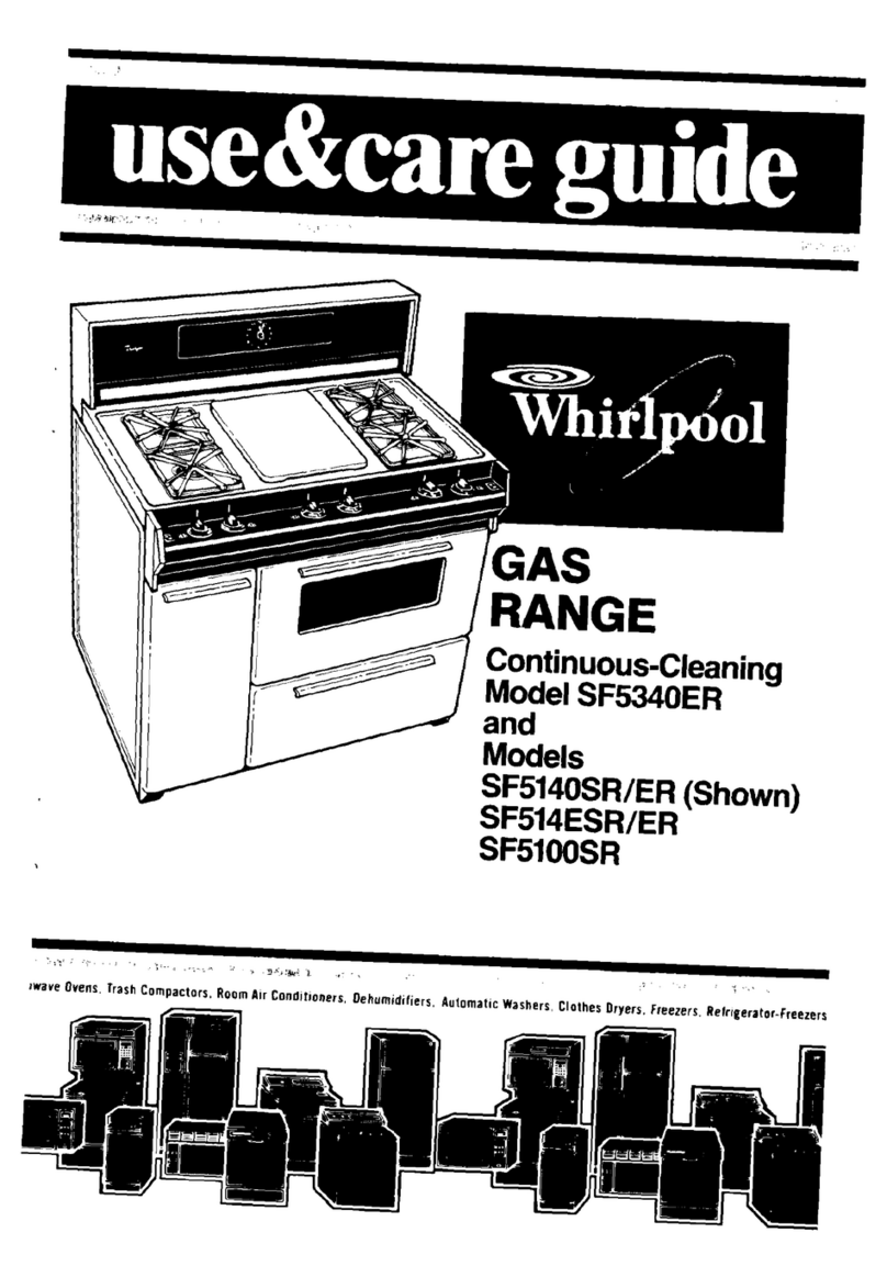 Whirlpool SF5100SR Use & care guide