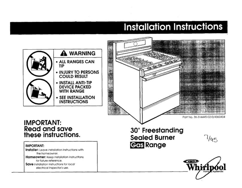 Whirlpool SF388PEWN0 User manual