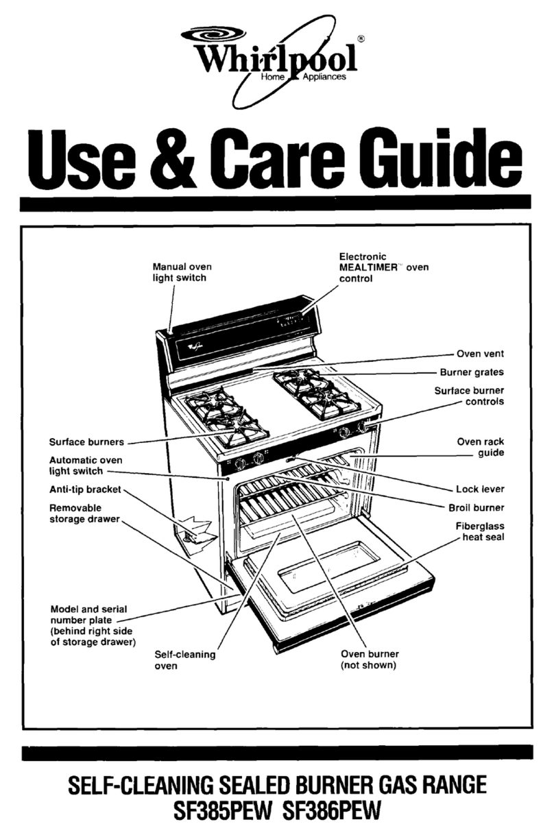 Whirlpool SF385PEW Use and care guide