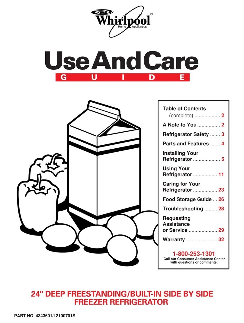 Whirlpool ED20DFXEB00 Use and care guide