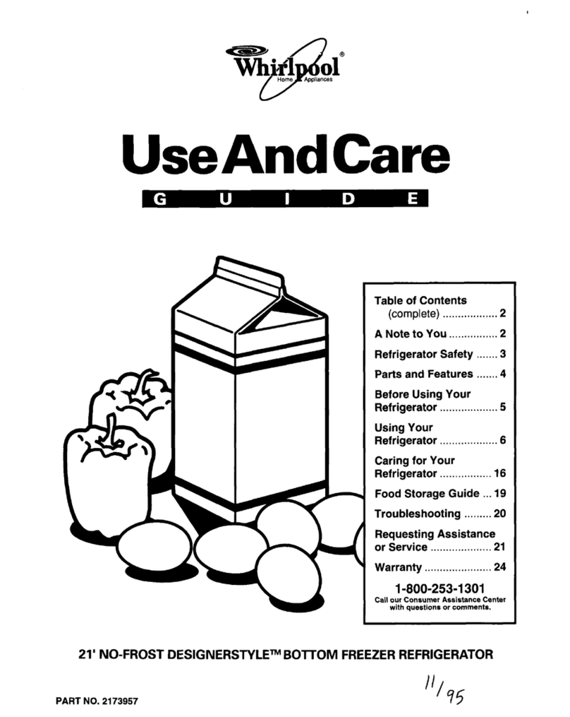 Whirlpool EB21DKXDB01 Use and care guide