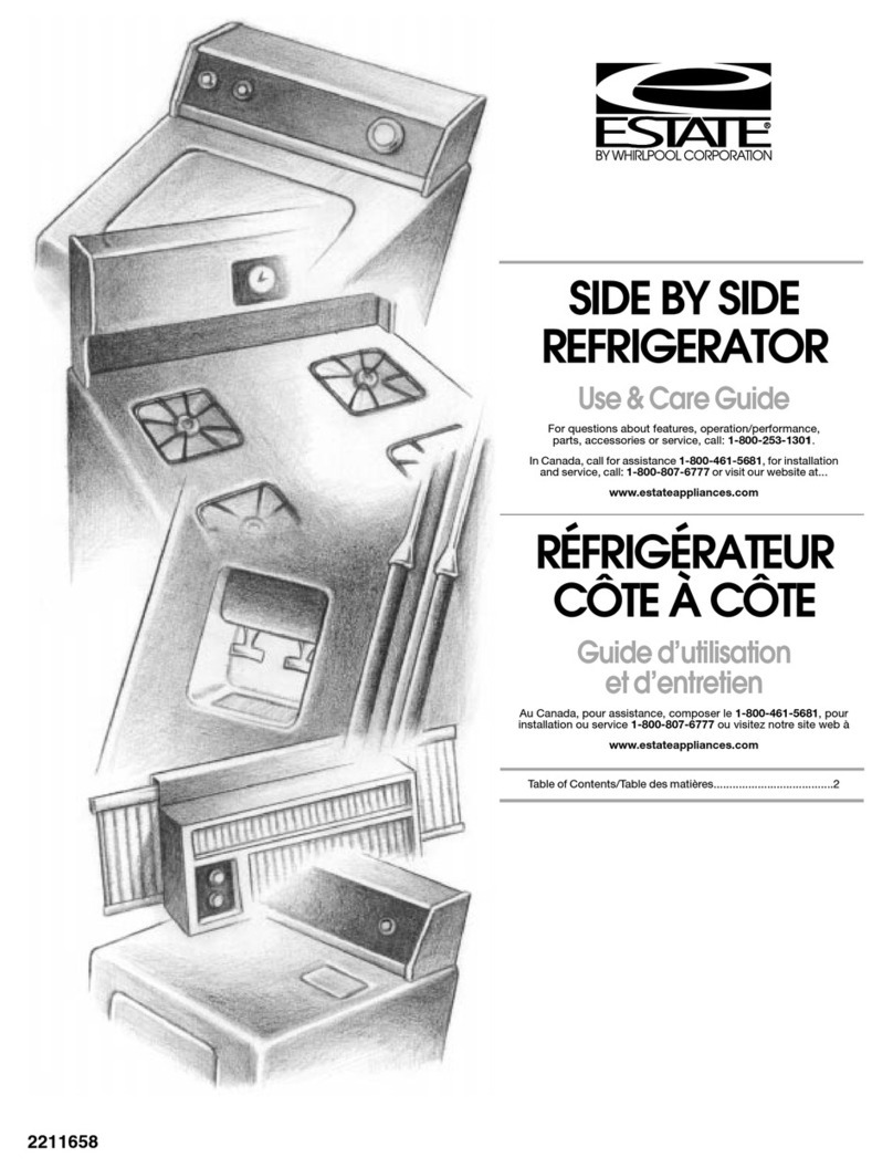 Whirlpool CS25AEXHN00 Refrigerator use & care guide
