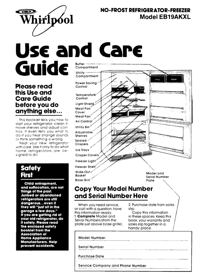 Whirlpool EB19AKXL Use and care guide