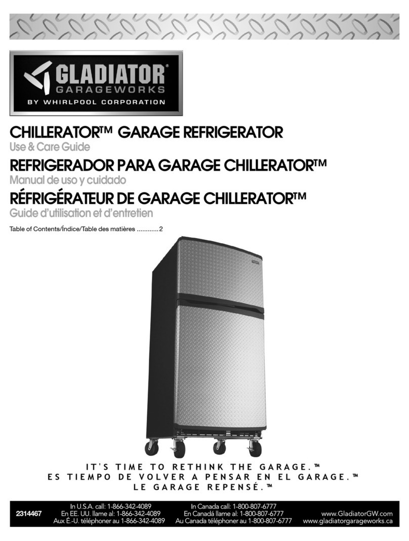 Whirlpool Chillerator GARAGE REFRIGERATOR User manual