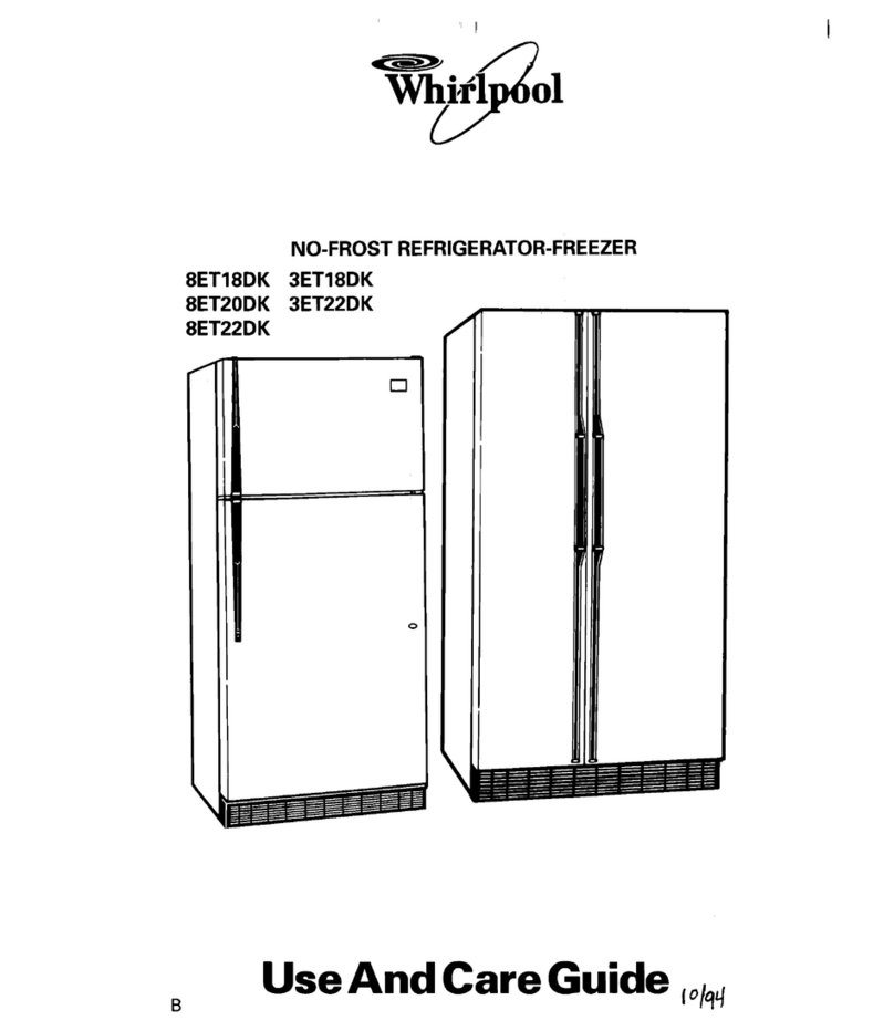 Whirlpool 8ET18DK Use and care guide