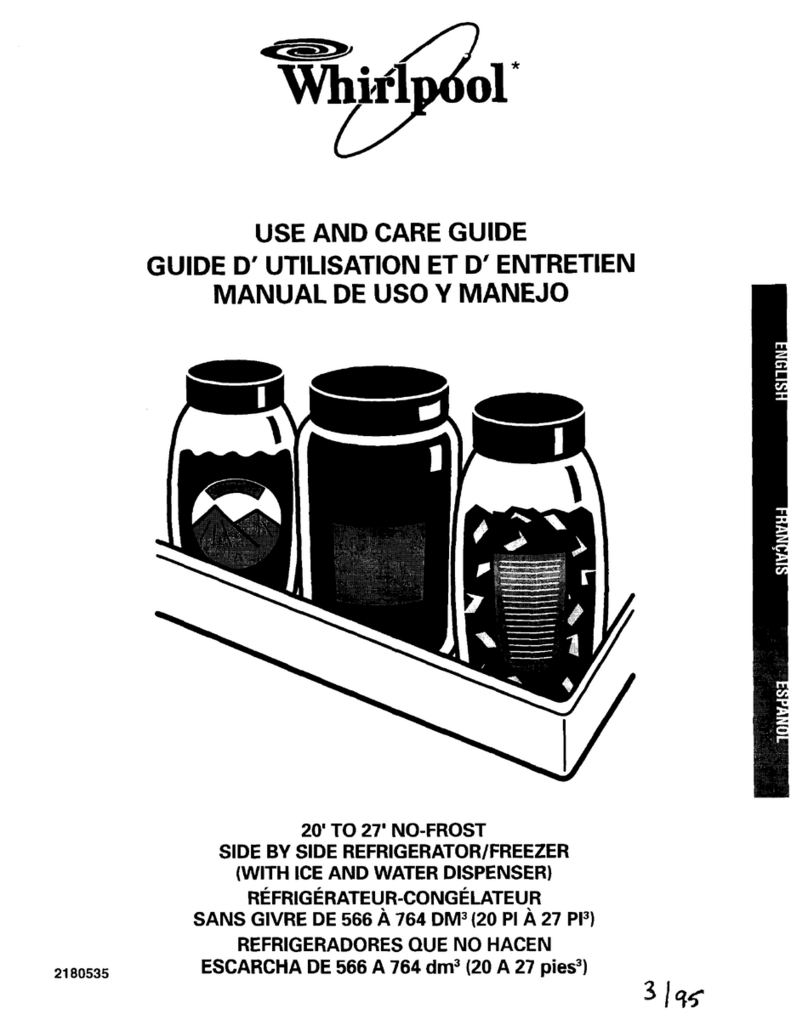 Whirlpool ED22ZRXDN00 Use and care guide