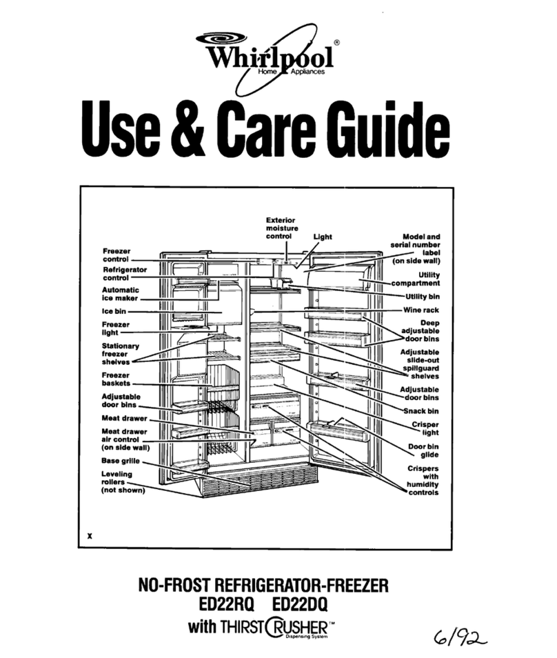 Whirlpool ED22RQ Use and care guide