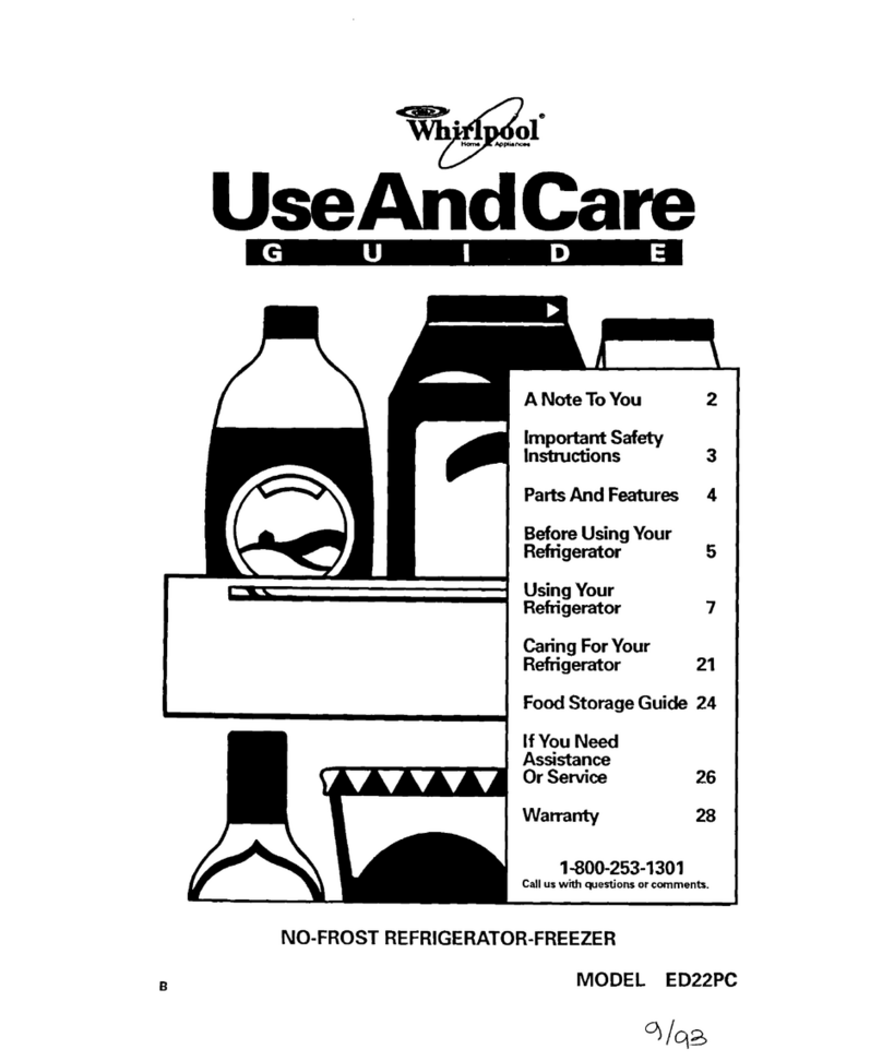 Whirlpool ED22PC Use and care guide