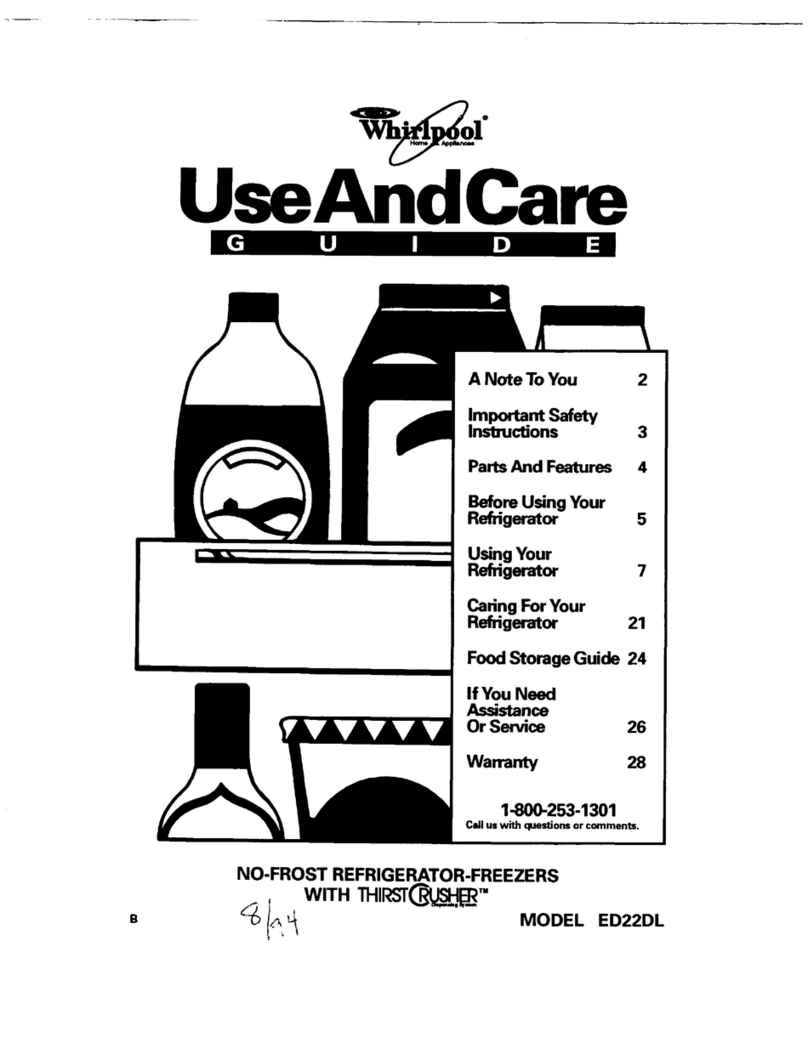 Whirlpool ED22DL Use and care guide