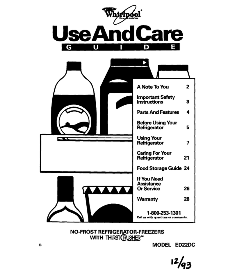 Whirlpool ED22DC Use and care guide