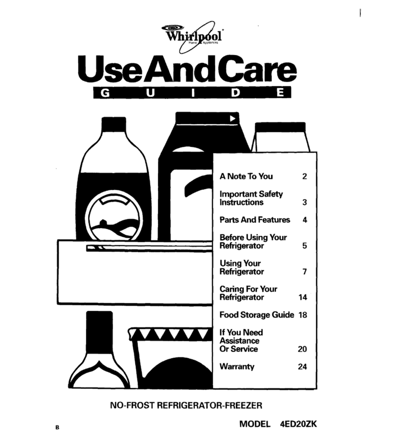 Whirlpool 4ED20ZK Use & care guide