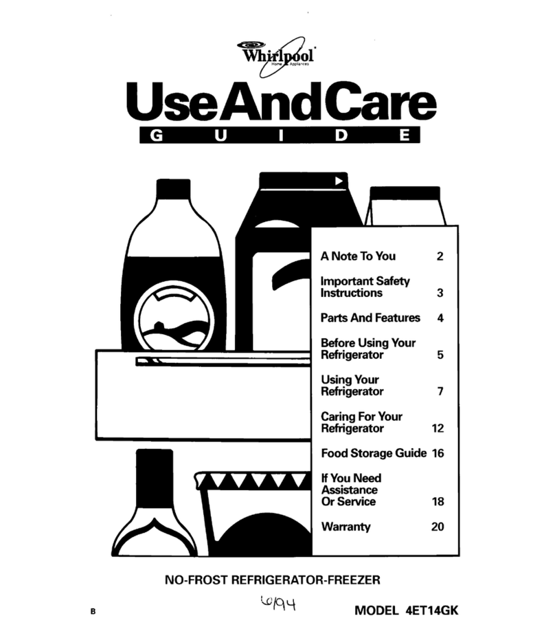 Whirlpool 4ET14GK Use and care guide