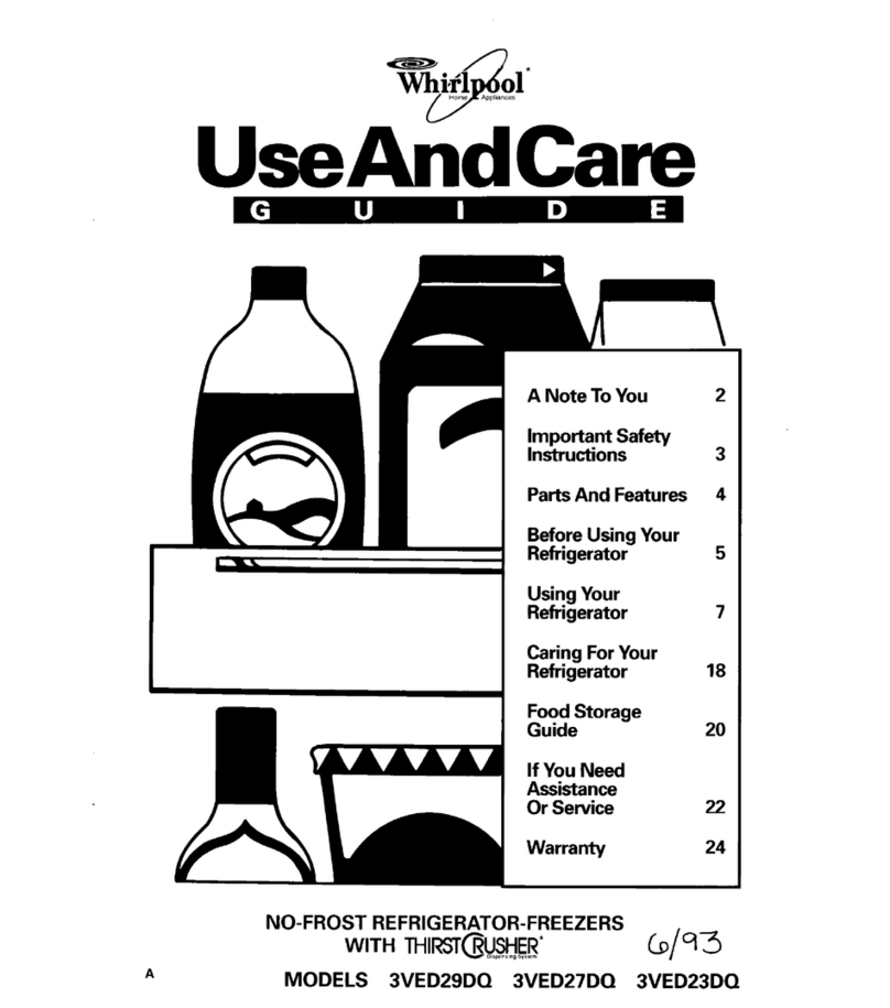 Whirlpool 3VED29DQ User manual Whirlpool 3VED29DQ User manual